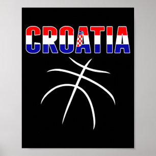 Croatia Basball Fans Jersey - Croatian Flag Sport Poster
