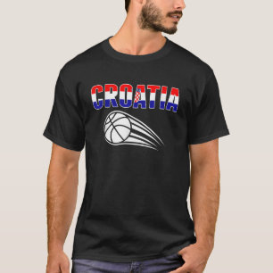 Croatia Basketball Fans Jersey Croatian Flag Sport T-Shirt
