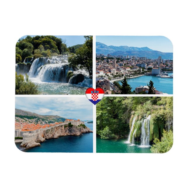 Croatia Beautiful Scenic Landmarks - Europe Magnet (Horizontal)