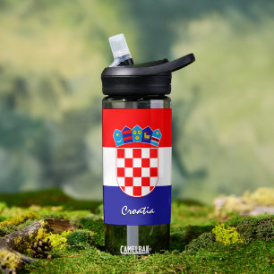 Croatia bottle, patriotic Croatian Flag Water Bottle