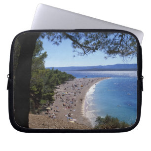 Croatia, Brac Island, Bol, Golden Cape Beach Laptop Sleeve