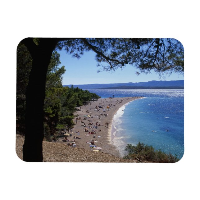 Croatia, Brac Island, Bol, Golden Cape Beach Magnet (Horizontal)