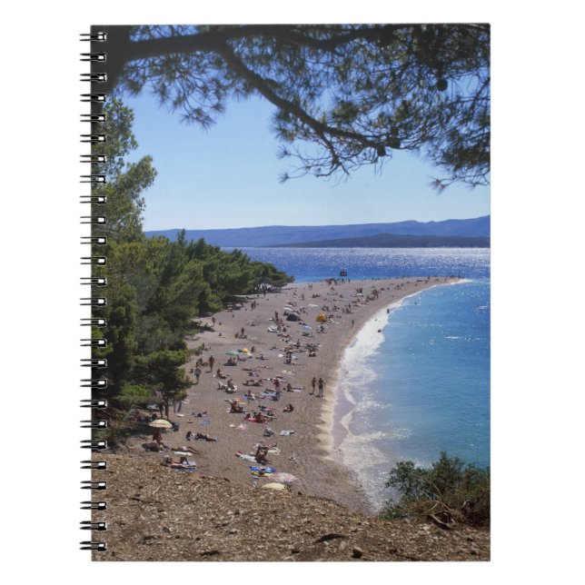 Croatia, Brac Island, Bol, Golden Cape Beach Notebook (Front)