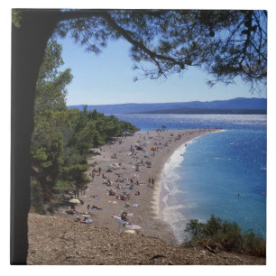 Croatia, Brac Island, Bol, Golden Cape Beach Tile