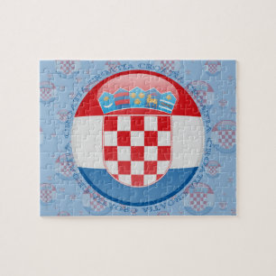 Croatia Bubble Flag Jigsaw Puzzle