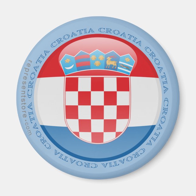 Croatia Bubble Flag Magnet (Front)