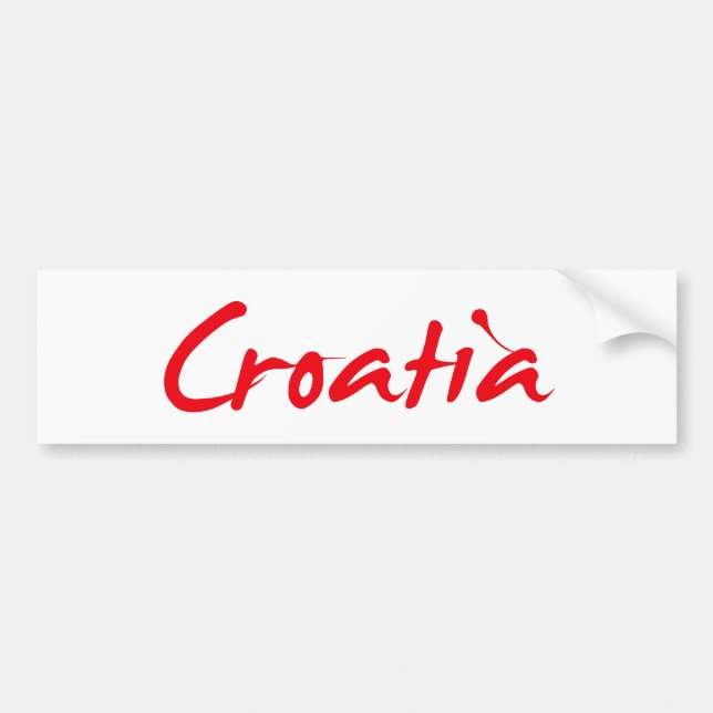 CROATIA BUMPER STICKER (Front)