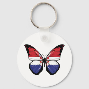 Croatia Butterfly Flag Key Ring