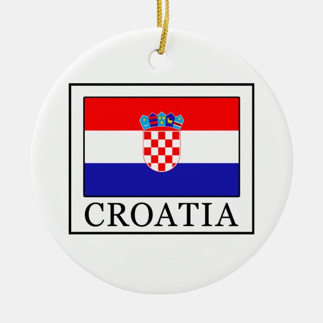 Croatia Ceramic Ornament (Front)