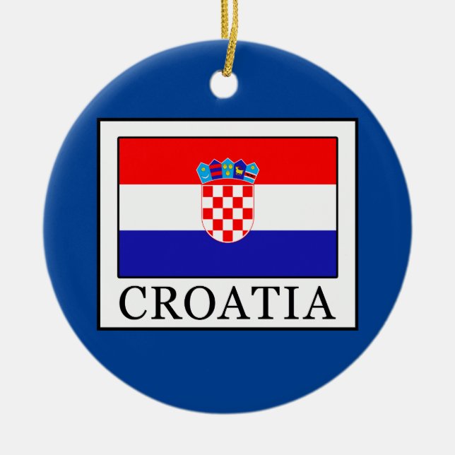 Croatia Ceramic Tree Decoration (Front)