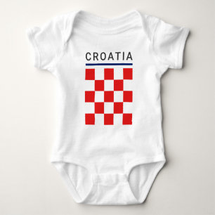 Croatia Checkerboard Baby Bodysuit