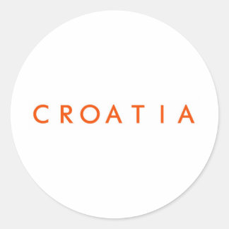 Croatia Classic Round Sticker