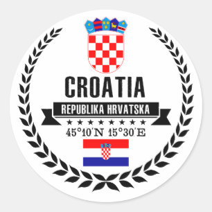 Croatia Classic Round Sticker