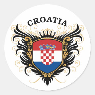Croatia Classic Round Sticker