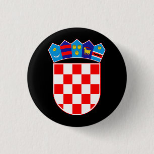 Croatia coat of arms 3 cm round badge