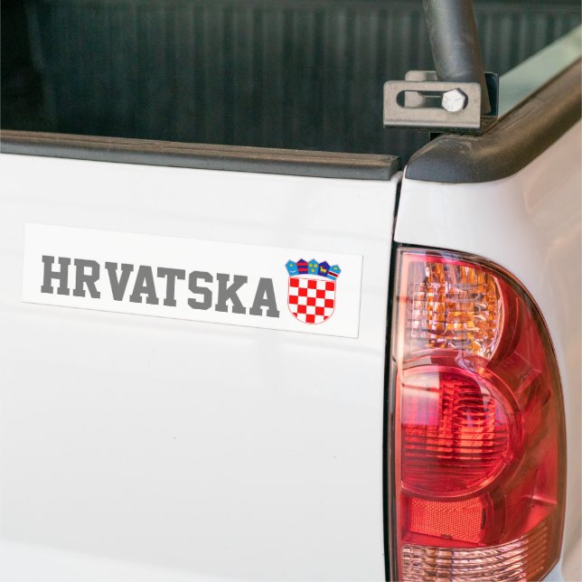 Croatia coat of arms bumper sticker (On Truck)