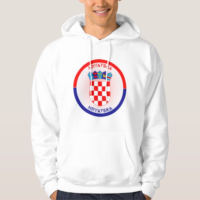 Croatia Coat of Arms Circle Shape  Hoodie (Front)