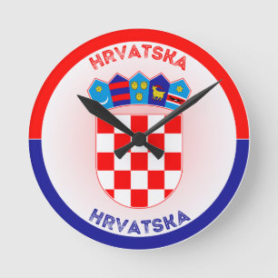 Croatia Coat of Arms Circle Shape Round Clock