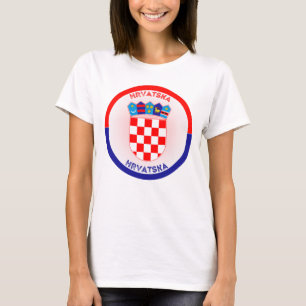 Croatia Coat of Arms Circle Shape T-Shirt