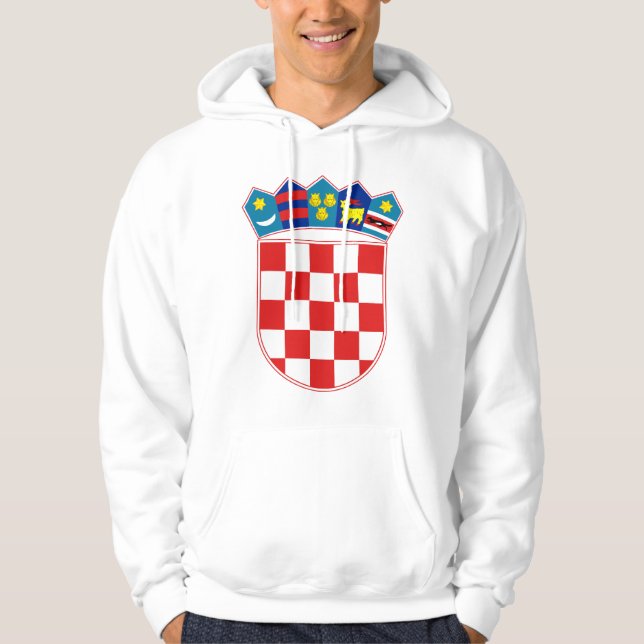 Croatia Coat of arms HR Hrvatska Hoodie (Front)