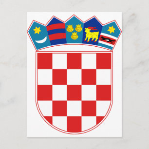 Croatia Coat of arms HR Hrvatska Postcard