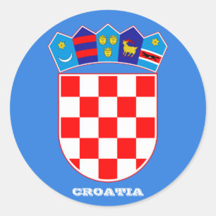 Croatia* Coat of Arms Round Sticker