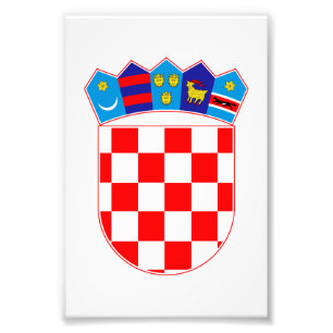 Croatia country coat arms symbol emblem flag photo print