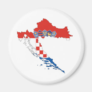 croatia country flag map shape silhouette magnet