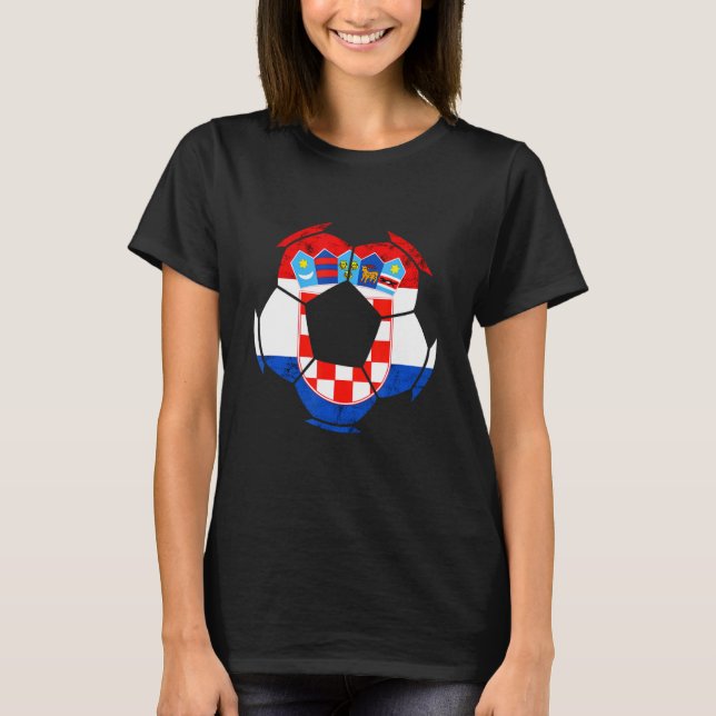Croatia Croatia Flag Croatian Soccer Hrvatska Socc T-Shirt (Front)