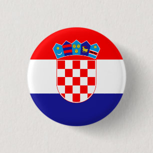 Croatia (Croatian) Flag 3 Cm Round Badge