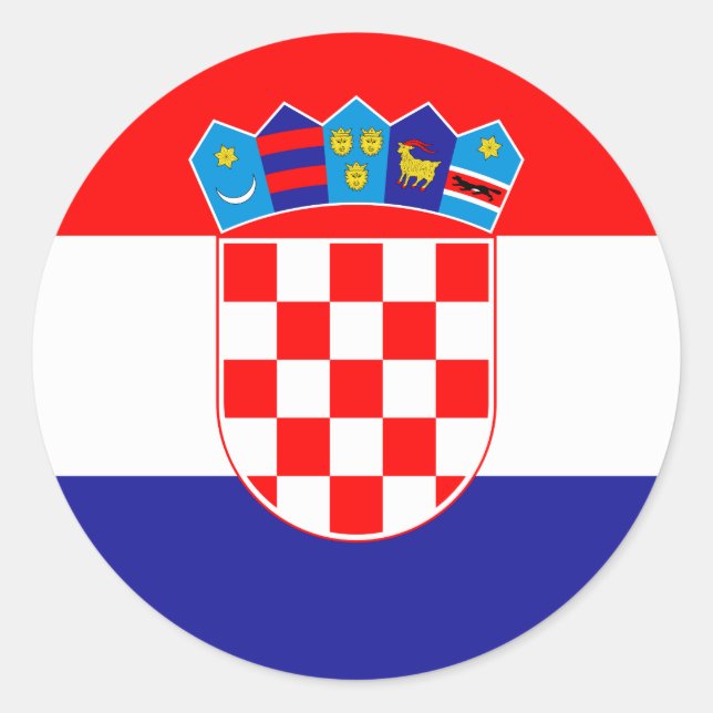 Croatia (Croatian) Flag Classic Round Sticker (Front)