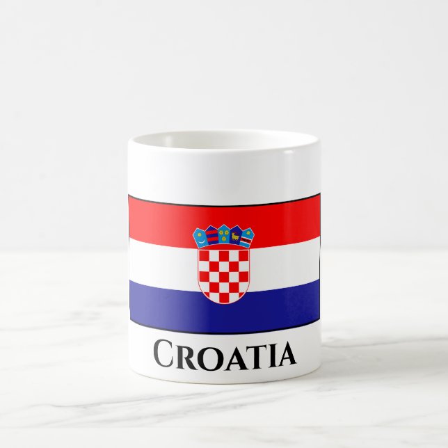 Croatia (Croatian) Flag Coffee Mug (Center)