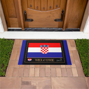 Croatia & Croatian Flag house mat /sports Welcome