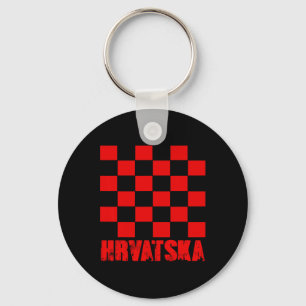 Croatia Croatian Flag Hrvatska Soccer Jersey Style Key Ring