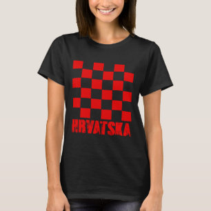 Croatia Croatian Flag Hrvatska Soccer Jersey Style T-Shirt
