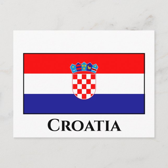 Croatia (Croatian) Flag Postcard (Front)