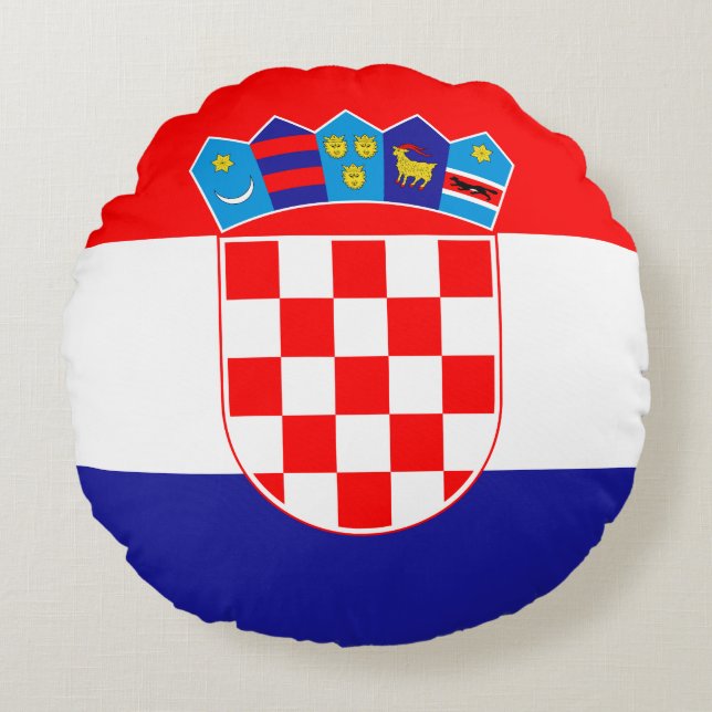 Croatia (Croatian) Flag Round Cushion (Front)