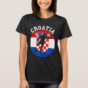 Croatia Croatian Footll Croatian Flag Hrvatska Soc T-Shirt