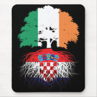 Croatia Croatian Irish Ireland Tree Roots Flag