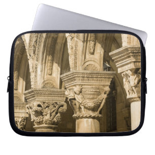 Croatia, Dalmatia, Dubrovnik. Stone arches and Laptop Sleeve