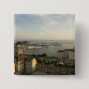 Croatia, Dalmatia, Split. View of Riva 15 Cm Square Badge