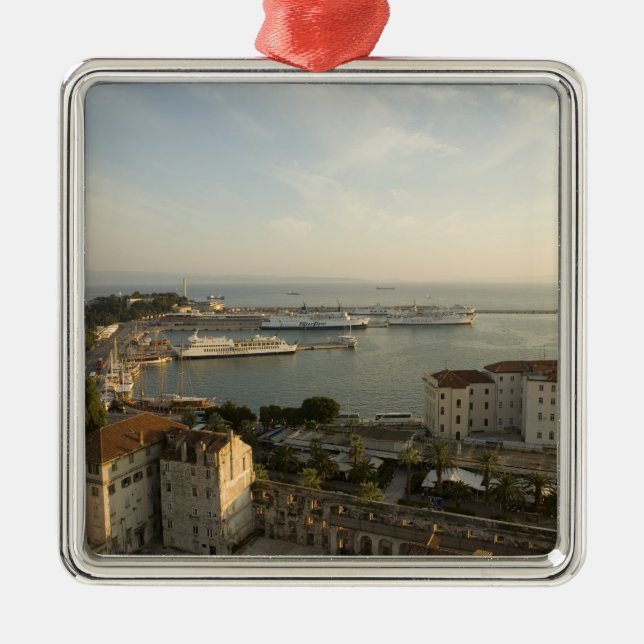 Croatia, Dalmatia, Split. View of Riva Metal Tree Decoration (Front)