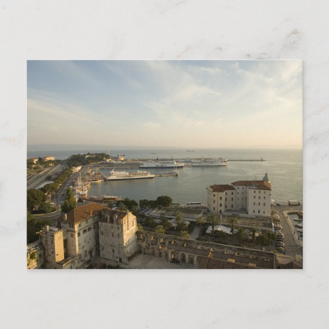 Croatia, Dalmatia, Split. View of Riva Postcard (Front)