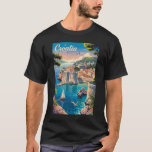 Croatia Dubrovnik Illustration Travel Art Vintage T-Shirt<br><div class="desc">Croatia in a vector art style. From the walled city of Dubrovnik and Plitvice Lakes’ waterfalls to island hopping along the Dalmatian Coast,  Croatia offers a perfect blend of history,  adventure,  and seaside beauty.</div>