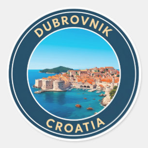 Croatia Dubrovnik Travel Classic Round Sticker