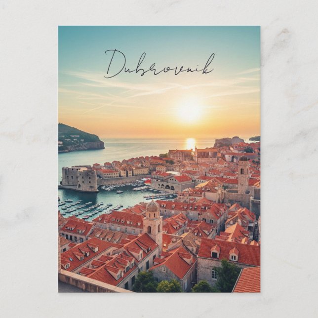 Croatia Dubrovnik Travel Postcard (Front)