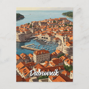 Croatia Dubrovnik Travel Postcard