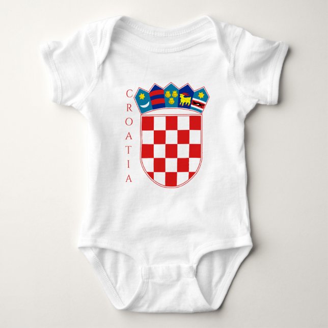 croatia emblem baby bodysuit (Front)