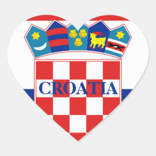 croatia emblem heart sticker