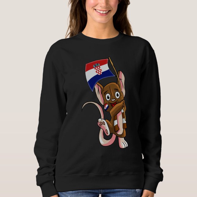 Croatia Fan Mouse Sweatshirt (Front)